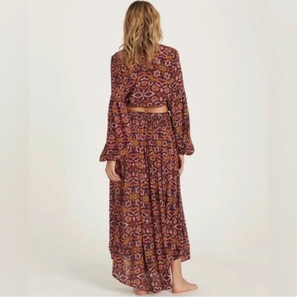 Billabong Sun Safari Skirt Boho Maxi Floral Size Small Petite